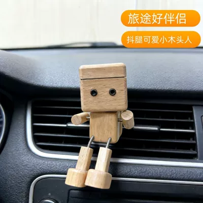 Decoration, Cute Robot Car Interior | Car ornaments - single-robot-no-fragrance-leg-shaking-robot-original-color