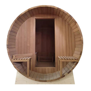 Solid Wood Outdoor Barrel Sauna Outdoor Sauna @ Barrel Sauna Factory Customization X