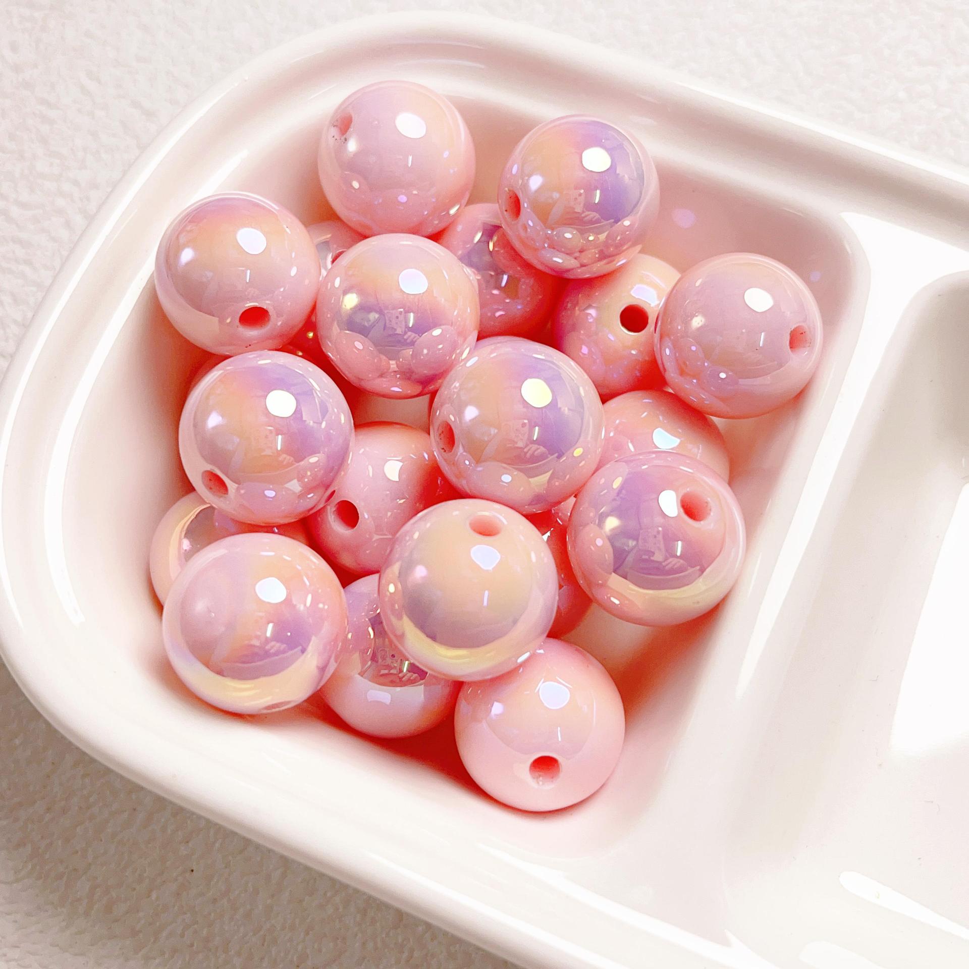 23g Weight Beads Jewelry Making Type DIY Jewelry Accessories Classification 10 PCS/Package Quantity Acrylic Material Ball Pattern Plating Design Simple Style Style 10 PCS/Package Arylic Ball DIY Jewelry Accessories Beads 18