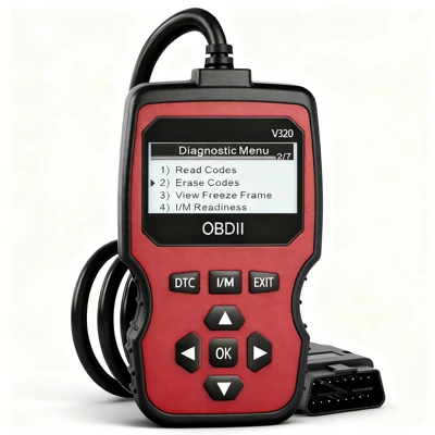 Obd2 Car Engine Fault Diagnosis Instrument V320 Code Reading Card Multi-Language Cross-Border Foreign Trade Wholesale (Other vehicle instruments) - red