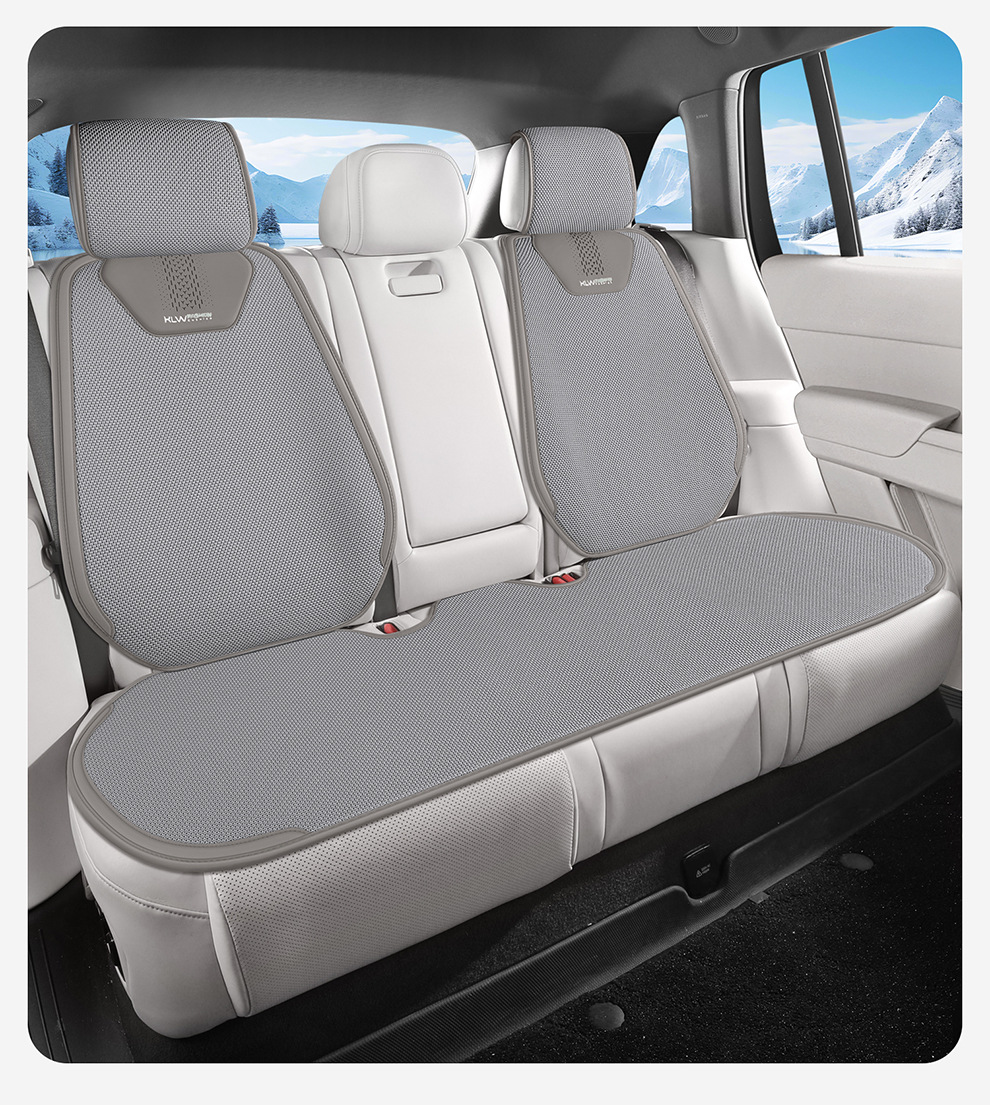 2026 Ice Linen Breathable Four-Season Universal Car Seat Cushion Small Three-Piece Set Seat Cushion Square Cushion Butt Cushion