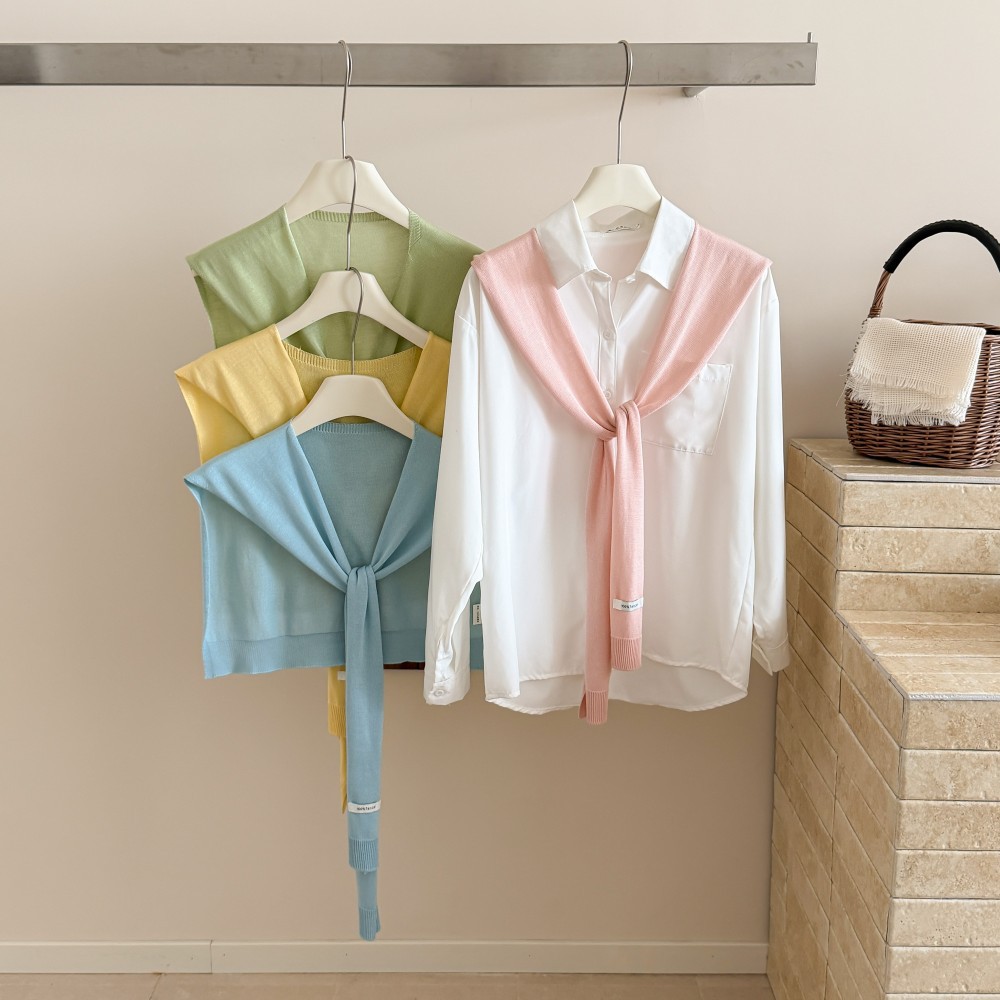 Korean-style spring-summer versatile Tencel shawl for office neck protection, travel fashion outerwear, knitted shawl for autumn