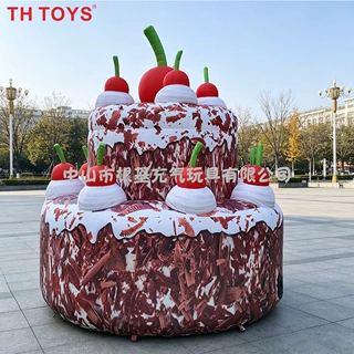 商业广告充气模型生日会派对商场美陈装饰悬挂生日蛋糕