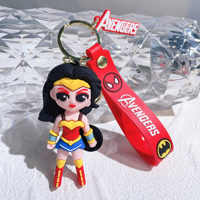 スーパーヒーローキーホルダージョーカーガールジョーカーキーホルダーサイコパスハーレークイン人形ペンダント|undefined