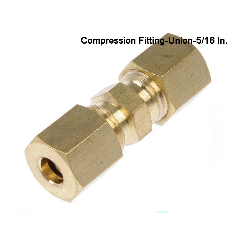 无孔卡套直接 Compression Fitting-Union-3/8 In