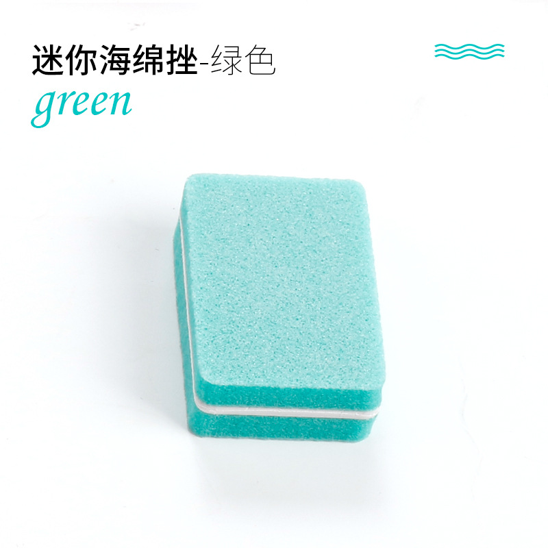 Manicura mini Archivo de esponja tofu bloque de tamaño pequeño esponja pulido esponja lima de uñas de dos lados pulido herramientas de manicura