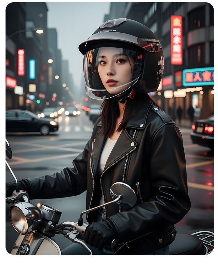High-end silver-plated lens hidden helmet for electric scooters and motorcycles, rainproof, Class A, 3C certified, unisex