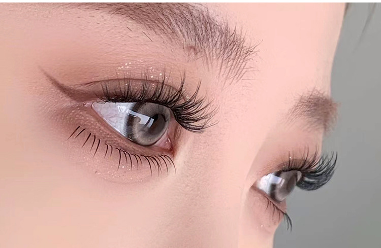 Lazy, large-capacity, thickened, kitten paw lower eyelashes, single tuft, natural and photogenic. Novice, thick, Barbie girl group makeup eyelashes undefined