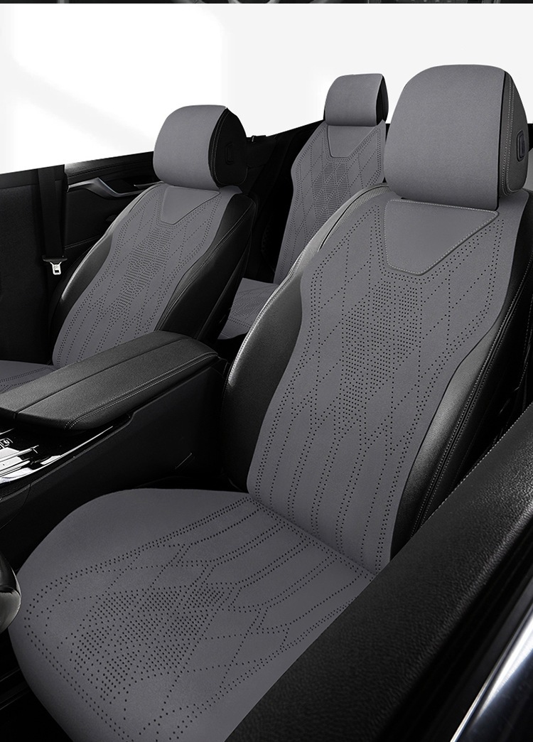 2025 Car Seat Cushion, All-Season Universal Suede Seat Pad, High-End Saddle Cushion, Suede Seat Cover, Winter Slim Waist Design