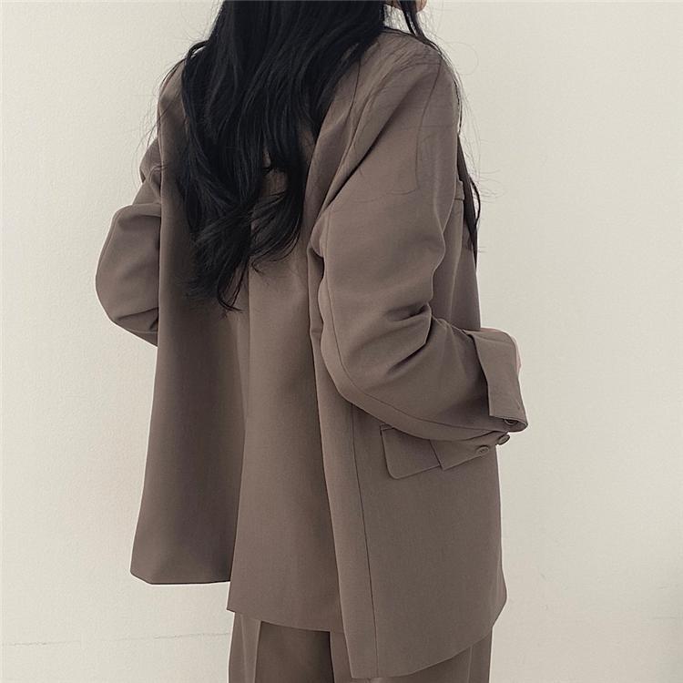 Sanlidadi Women's Casual Suit Jacket Loose Retro Fashionable Outerwear For Spring And Autumn_ecoleips.com