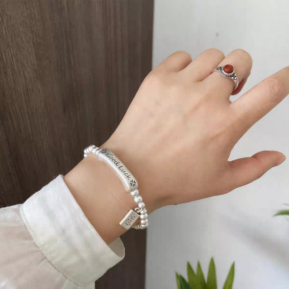 2025 New Model Xiaohongshu Same Style Good Luck Bracelet Goodluck Wish Come True Simple Fashion Versatile Transfer Gift