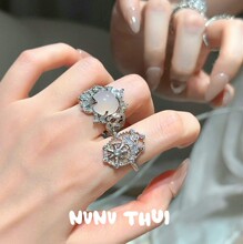 �錚 �͹��r�շ�����ʯ��ָ �18K�� �ٽz���h�U���f��Ͳ�����ָ