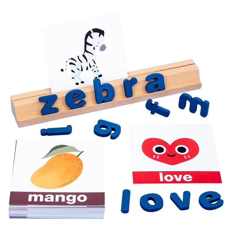 Inglés de los niños educación temprana palabra rompecabezas kindergarten ortografía palabras reconocimiento letras y números educación temprana juguetes educativos