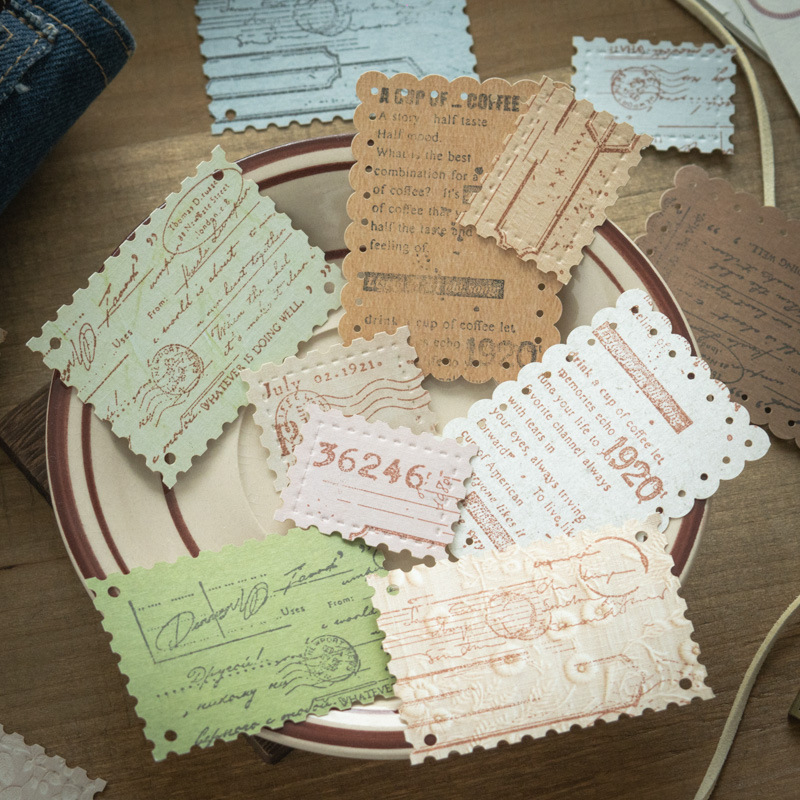 케첩걸 스페셜 페이퍼 소재 페이퍼 젠틀레터 시리즈 스탬프 테마 홀로우 핸드북 소재 페이퍼