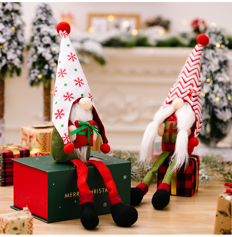 Christmas Gnome Ornament Hanging Faceless Doll Decorations_voghion.com