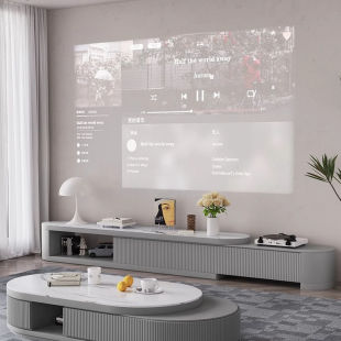 Bedroom Coffee Table for Living Room Combination Small Apartment Modern Retractable Simple Tv Cabinet Light Luxury Balcony Tea Table Foshan