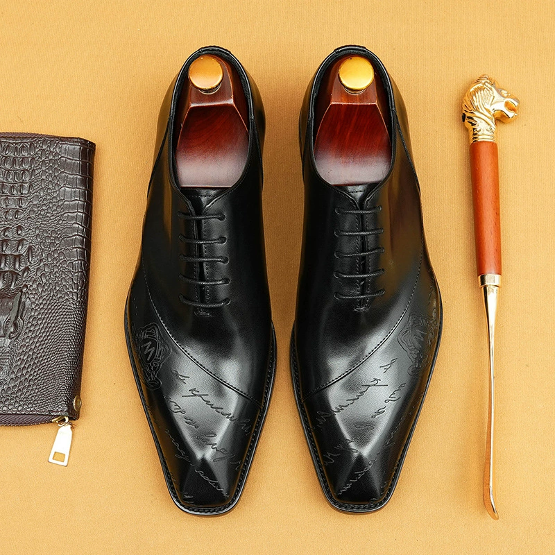 [Специально для vip] Внешняя торговля кожаные туфли мужской первый слой кожаной резной британской бизнес-наконечник Оксфордской мужской обуви