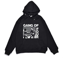 直喷Gang Of Four四人帮铿锵摇滚乐队印花连帽卫衣宽松潮牌外套