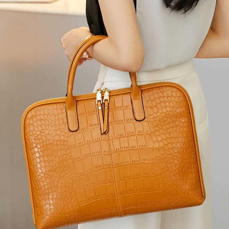 Computer Bag for Women 2024 Briefcase Suitable for Lenovo Hp Notebook 14 Women Simple 13inch Genuine Leather High