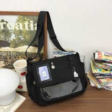 日系原创帆布手提包学院风设计休闲百搭单肩包轻便防水减负斜挎包