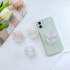 愛心蝴蝶結氣囊支架手機殼桌面看追劇支撐ins風日韓珍珠小眾女款