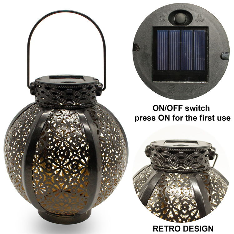 智贝主图_4跨境电商新款太阳能铁艺挂灯户外庭院灯防水别墅装