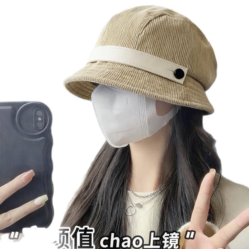 秋冬新款高品质灯芯绒渔夫帽一帽多戴可做小礼帽高性价比|undefined