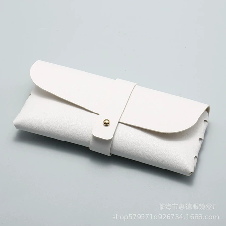 厂批眼镜盒现货新款单钉皮质墨镜包手工编织太阳镜盒子可印LOGO