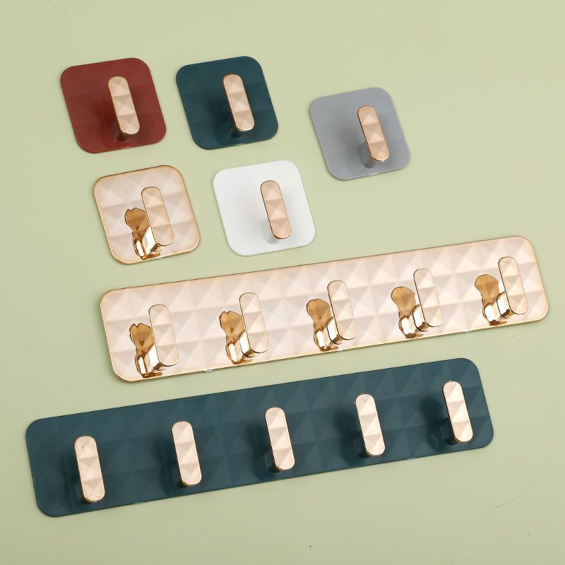 Light Luxury Hook Adhesive Strong Load-bearing Non-perforated Hook Toilet Wall Towel Door Bathroom Seamless Paste