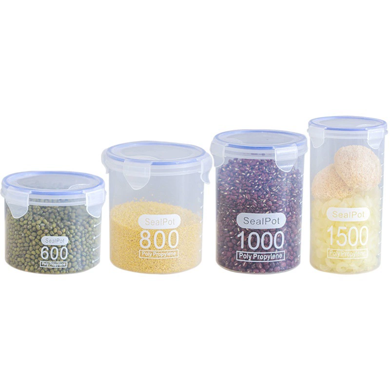 Герметичная большая прозрачная пластиковая герметичная банка для сухого молока банка для еды кухонный ящик для хранения зерна банка для хранения