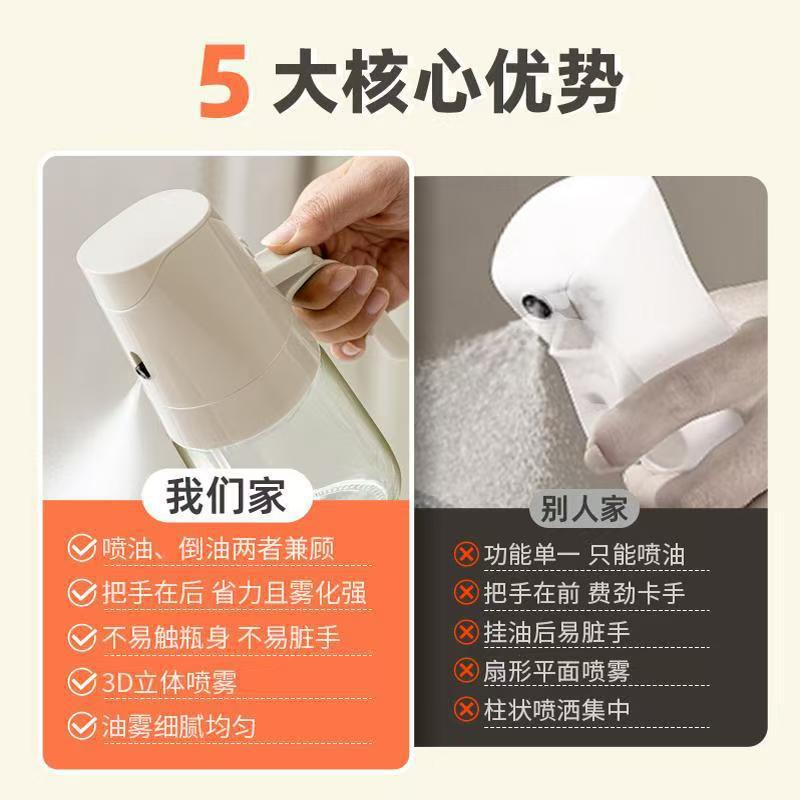 厨房家用喷倒两用油壶可喷可倒喷油壶重力开合可雾化油壶按压油壶|undefined