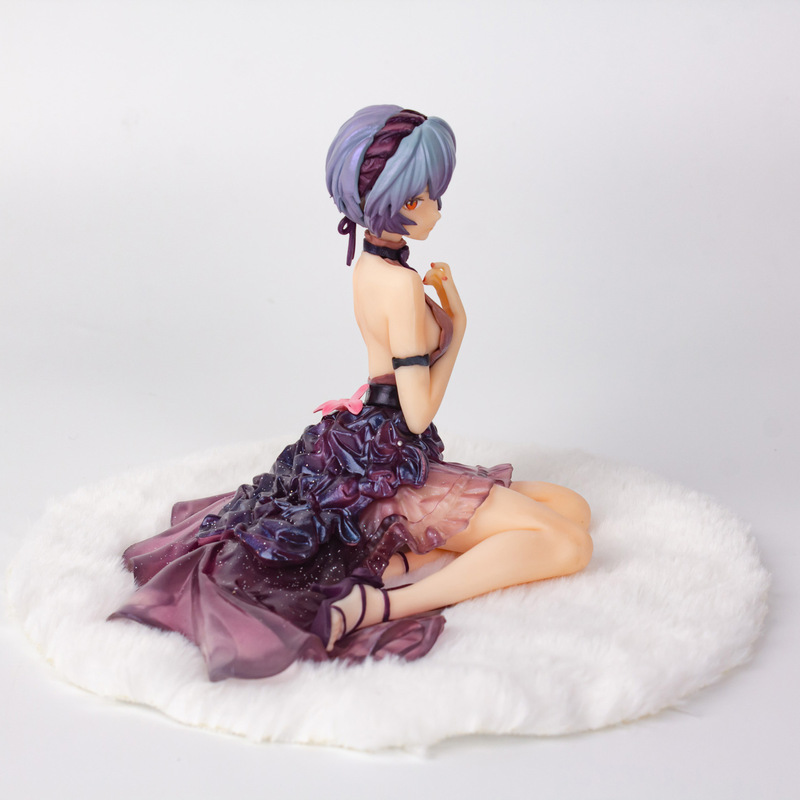 二次元アニメショートヘア座り姿勢ドレス綾波レイシャーシ装飾品フィギュア装飾品モデル卸売|undefined
