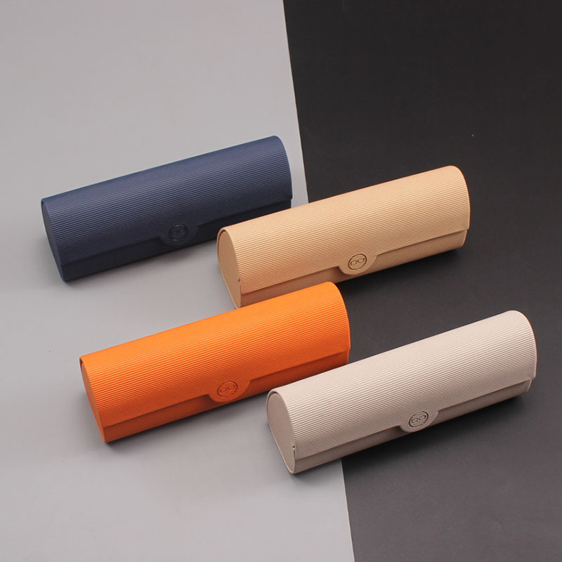 New Handmade Glasses Case, Leather, High-End, Fashionable Myopia Glasses, Flat Mirror, Sunglasses Storage Box, Customizable Logo