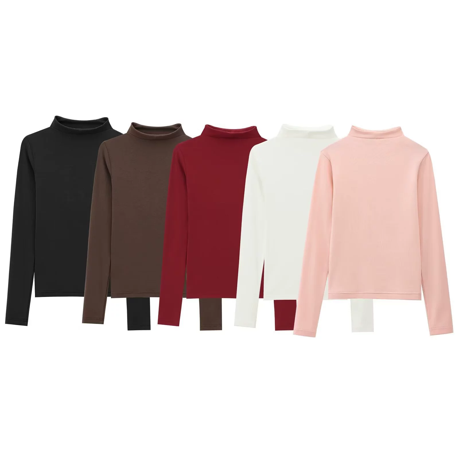 Европейский и американский ветер трансграничный осенний новый тонкий тонкий, тонкий, наполовину высокий воротник, пуловер мягкая шерстяная нижняя рубашка Z6970