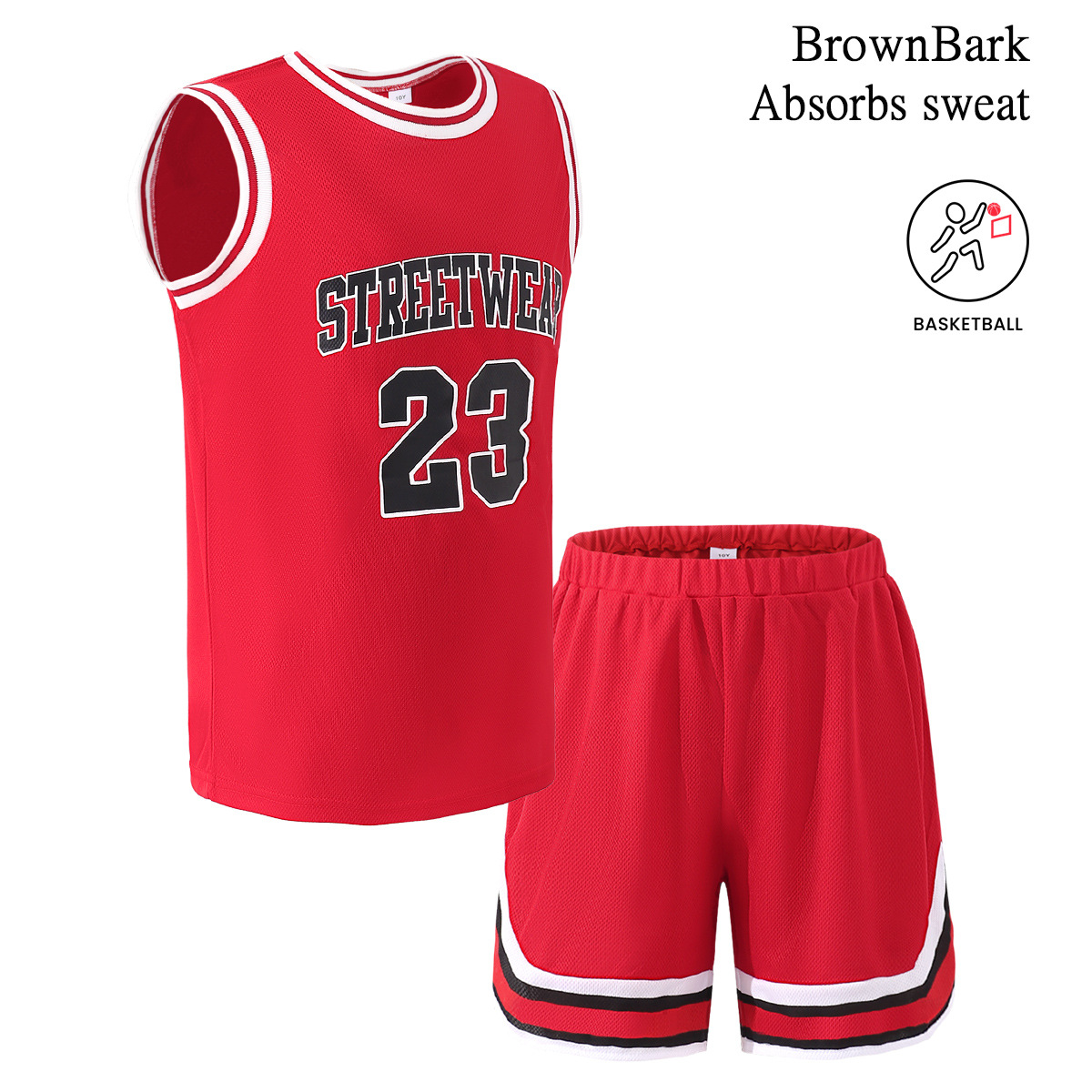 Ropa deportiva de baloncesto para niños de 8 a 12 años, transpirable y absorbente de sudor