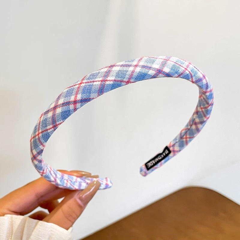 Colegio coreano estilo estriado bandas de cabeza de chicas simple bandas de pelo delgado de presión universal tarjeta de pelo 2025 nuevo toque de cabeza primavera