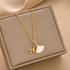 Necklace stainless steel, fashionable accessory, chain for key bag , suitable for import, simple and elegant design