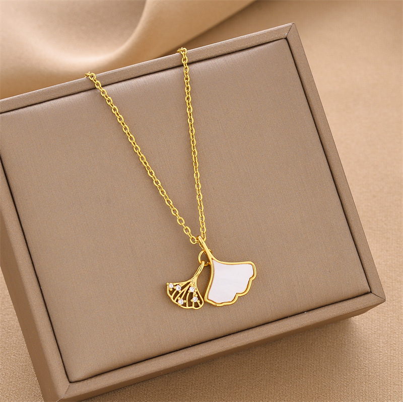 Collar de acero de titanio nuevo transfronterizo, joyería femenina, personalidad de moda, venta caliente simple, joyería de cadena de clavícula femenina, collar creativo image 200