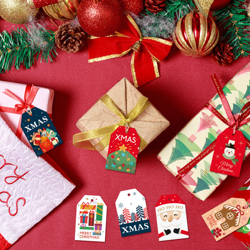 クロスボーダー热い贩売クリスマスツリー装饰プレゼントギフトボックス装饰merrychirstmaタグ祭りカード|undefined