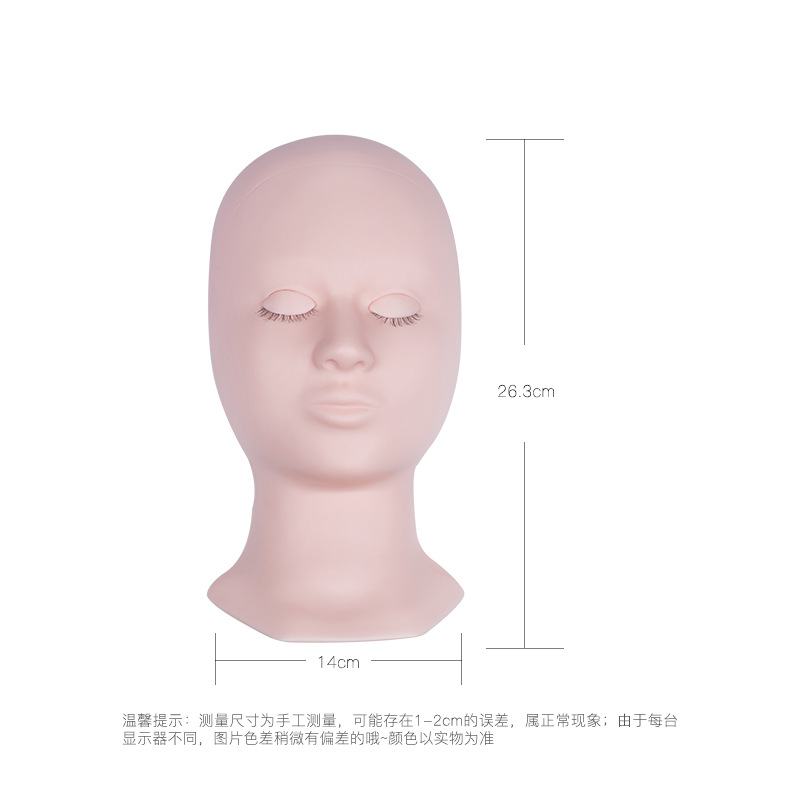 Molde de cabeza de entrenamiento con pestañas cabeza desmontable molde injerto pestañas reemplazable párpado práctica cabeza modelo pestañas cabeza