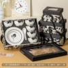 Ink black maple leaves - 14 heads (6 bowls, 6 spoons, 2 plates) - tableware set