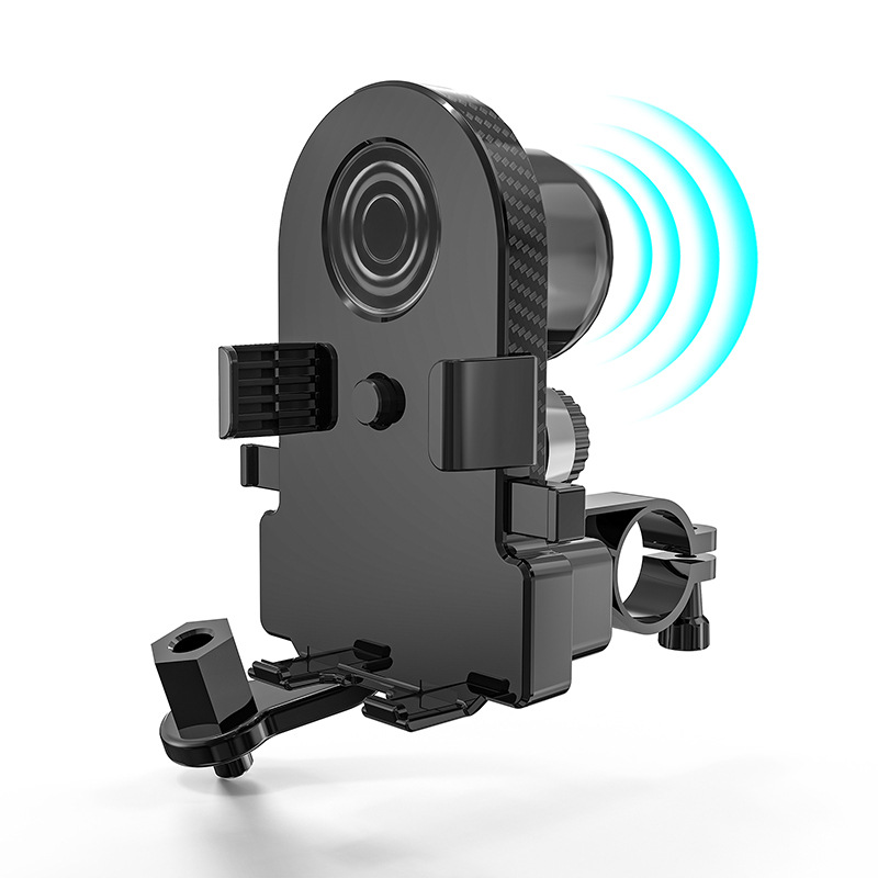 Motocicleta transfronteriza bicicletas soporte de teléfono móvil Bluetooth inalámbrico música navegación sonora altavoz de montaje plegable