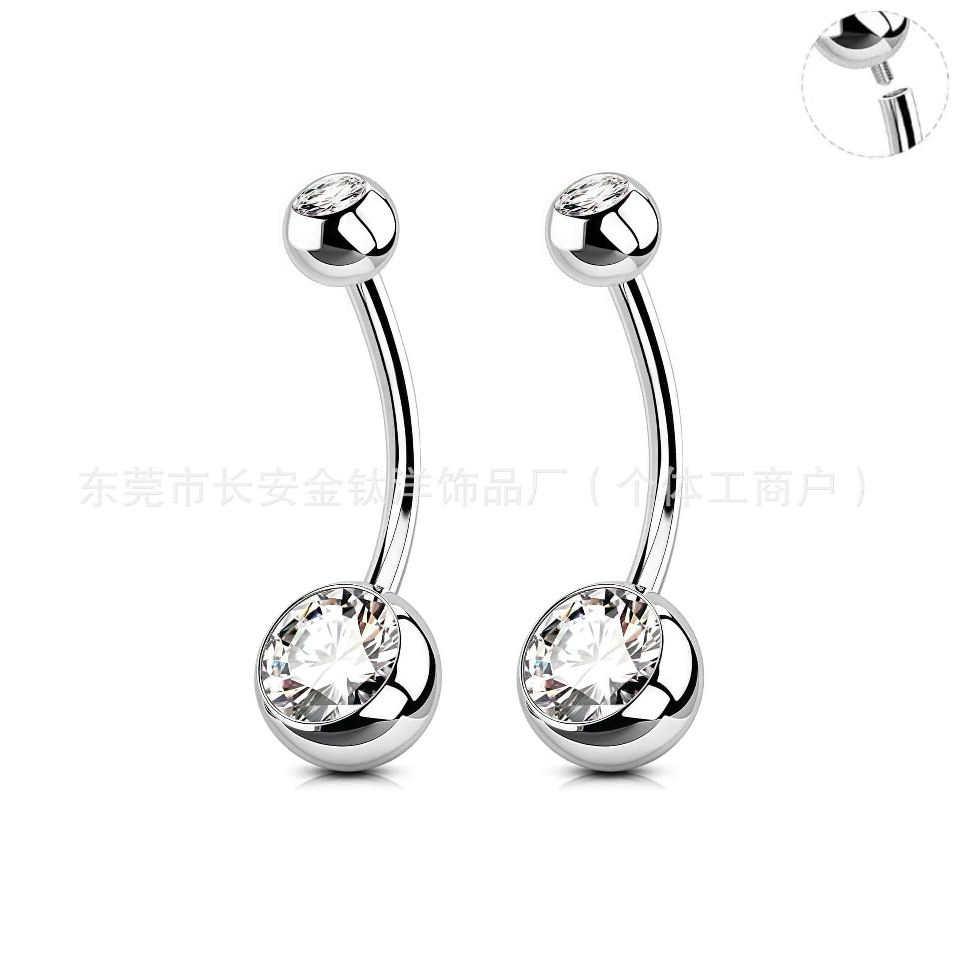 Pointed titanium steel lip stud product view