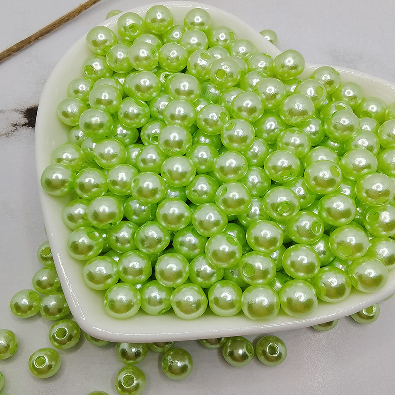 Perlas de color resaltadas perforadas perlas de plástico ABS DIY material de bolsas hechas a mano accesorios accesorios al por mayor