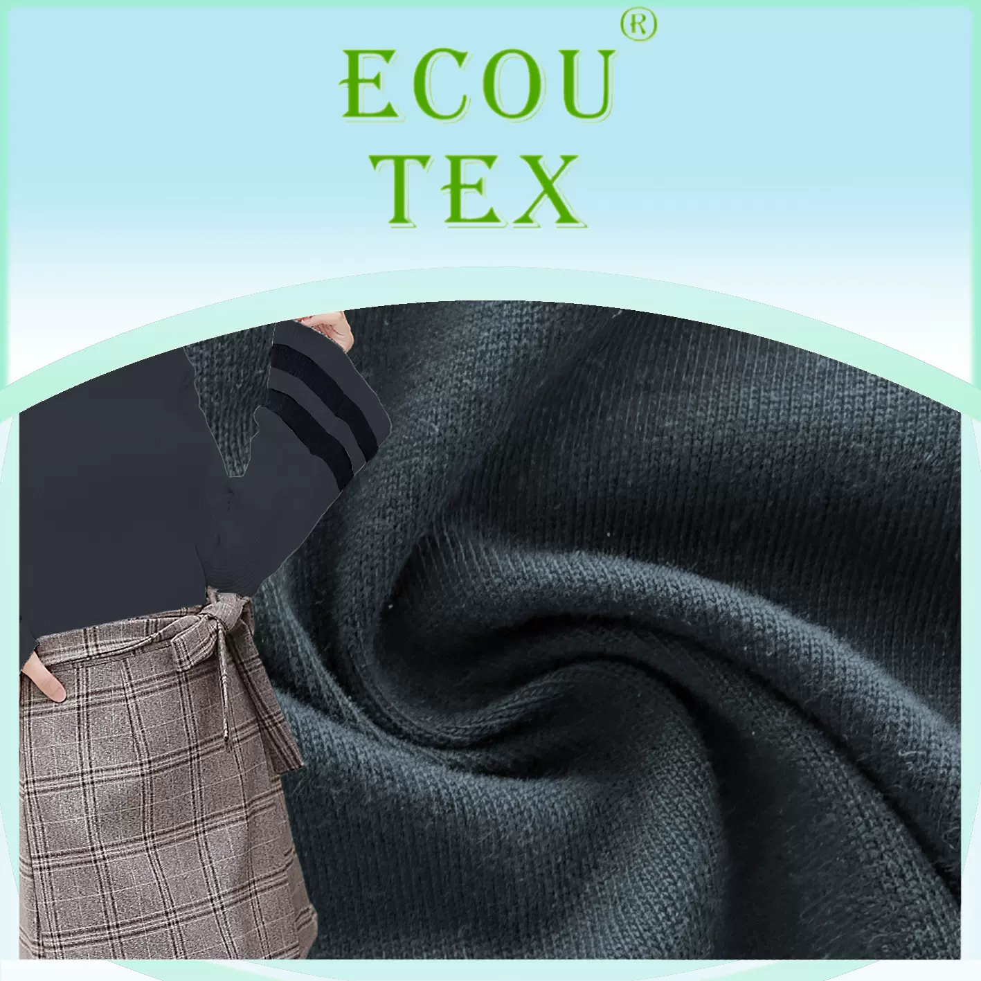 现货32S 有机棉双纱汗布  260gsm春夏纯棉重磅T恤针织布料