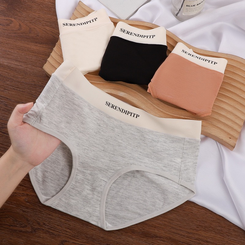 Direct Sale Women's 50-Count Lenzing Modal Thin Mid-Waist Underwear with Letter Print, High Elasticity, Japanese Style Girl's Shorts