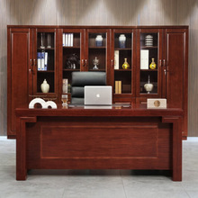 厂家批发1.6米老板桌 现代简约贴木皮主管油漆经理办公室桌