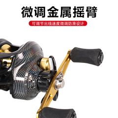 Fishing Gear Kayak Offshore Fishing Reel Metal Long Range Anti-Exploding Line Magnetic Braking Ultra-Light Fish Scale Droplet Reel Black Lure