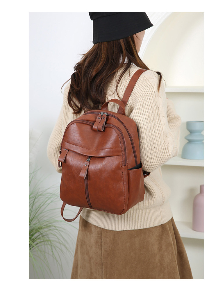 Koreanischer Doppelschultergurt Rucksack für Damen 2025 Neue Herbst- und Winterkollektion große Kapazität trendige Pendel- und Straßenrucksack modisch