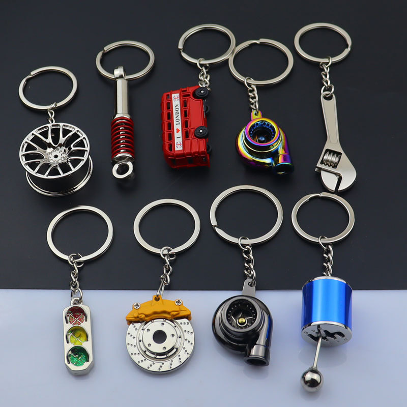 Simple Style Car Wheel Metal Unisex Bag Pendant Keychain display picture 1